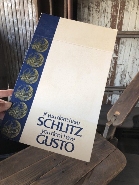 画像7: 70s Vintage Cardboard Sign  Schlitz Beer (R536) (7)