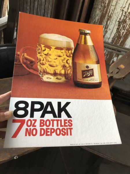 画像5: 70s Vintage Cardboard Sign Schlitz Beer (R532) (5)