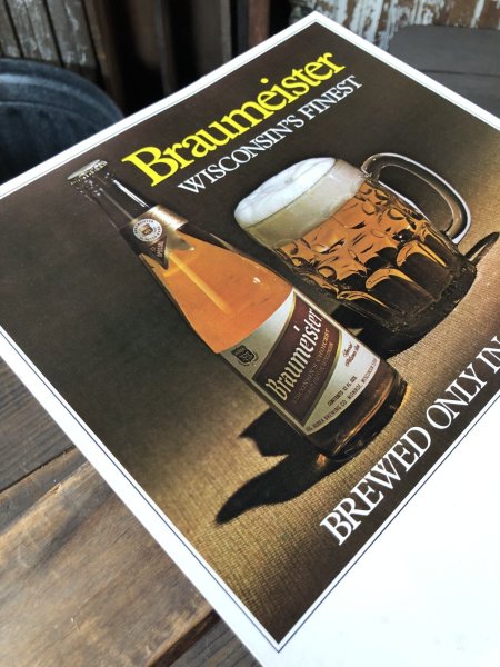 画像3: 〜80s Vintage Cardboard Sign Braumeister Beer (R538) (3)