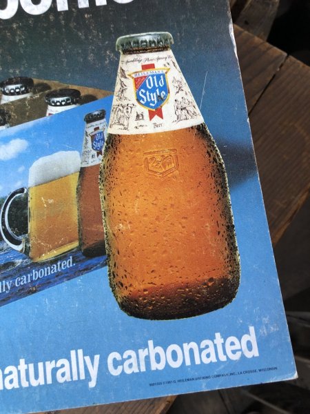 画像3: 80s Vintage Cardboard Sign HEILMAN'S Old Style Beer (R526) (3)