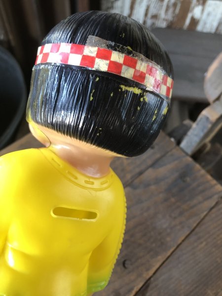 画像8: 60s Vintage Kimmie Native Plastic Coin Bank (R544) (8)