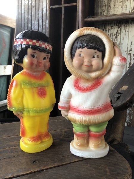 画像17: 60s Vintage Kimmie Eskimo Plastic Coin Bank (R545) (17)