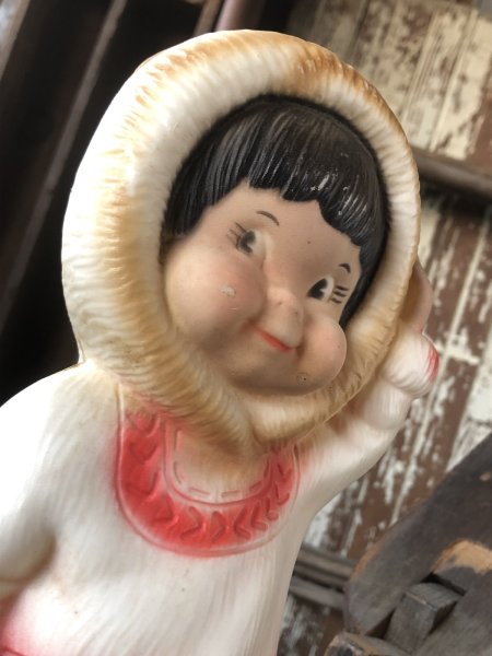 画像13: 60s Vintage Kimmie Eskimo Plastic Coin Bank (R545) (13)