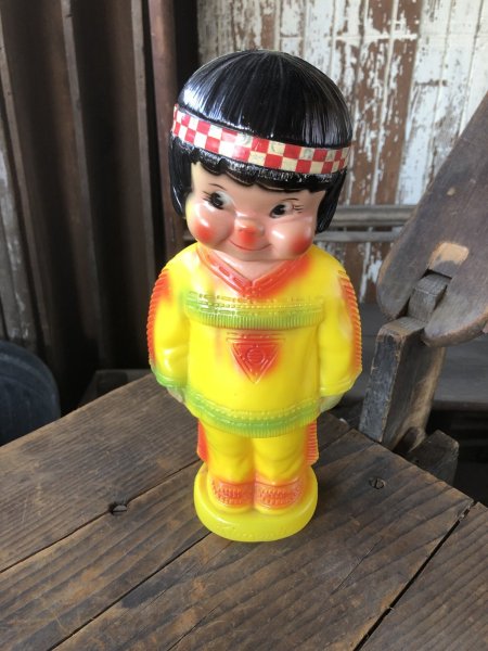 画像6: 60s Vintage Kimmie Native Plastic Coin Bank (R544) (6)