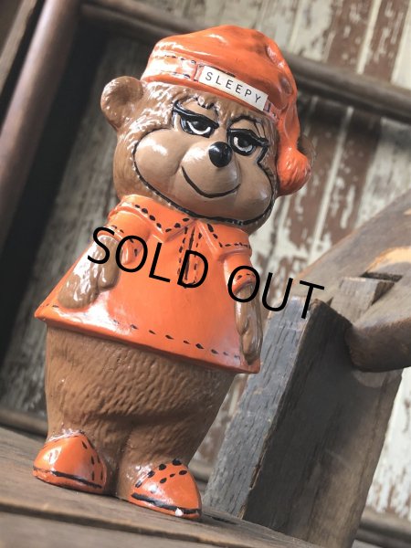 画像11: 60s〜 Vintage Travelodge Advertising Sleepy Bear Ceramic Statue (R547) (11)