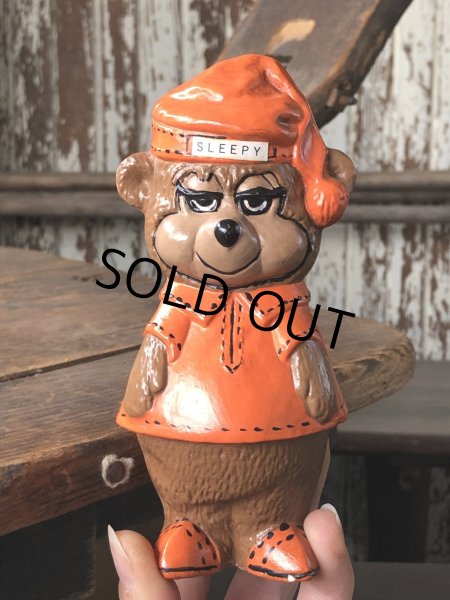 画像12: 60s〜 Vintage Travelodge Advertising Sleepy Bear Ceramic Statue (R547) (12)