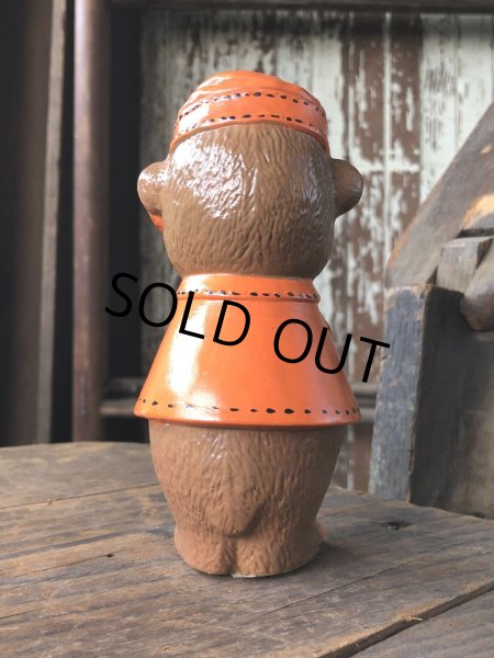 画像3: 60s〜 Vintage Travelodge Advertising Sleepy Bear Ceramic Statue (R547) (3)