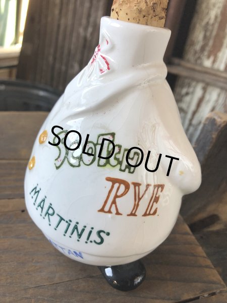 画像11: Vintage Bartender Ceramic Decanter Bottle Made in Japan (R549) (11)