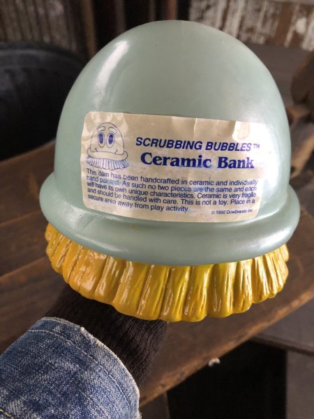 画像11: Vintage Advertising 1992 Scrubbing Bubbles Ceramic Bank NOS (R550) (11)