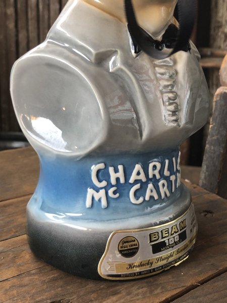 画像14: 70s Vintage Charlie McCarthy Jim Beam Advertising Decanter Bottle (R560) (14)