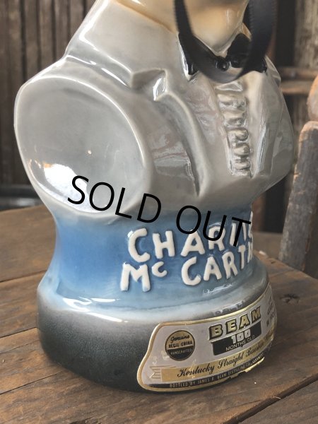画像14: 70s Vintage Charlie McCarthy Jim Beam Advertising Decanter Bottle (R560) (14)