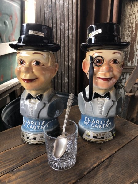 画像19: 70s Vintage Charlie McCarthy Jim Beam Advertising Decanter Bottle (R560) (19)
