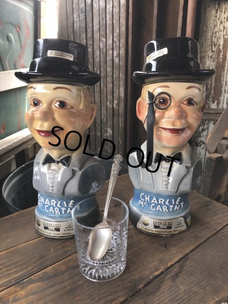 画像19: 70s Vintage Charlie McCarthy Jim Beam Advertising Decanter Bottle (R560) (19)
