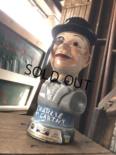 画像11: 70s Vintage Charlie McCarthy Jim Beam Advertising Decanter Bottle (R560) (11)