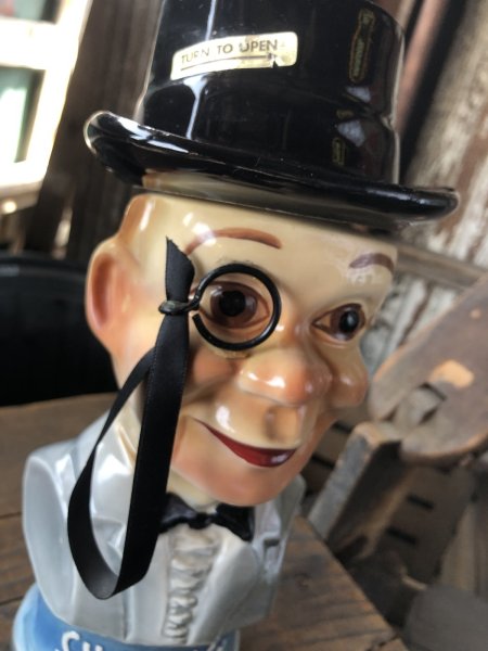 画像8: 70s Vintage Charlie McCarthy Jim Beam Advertising Decanter Bottle (R560) (8)