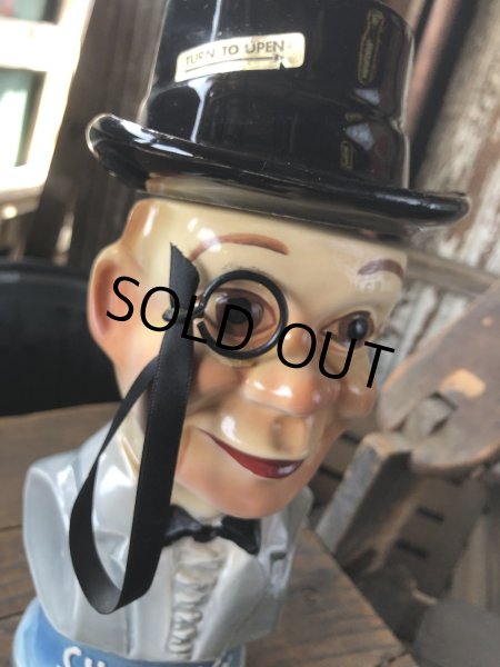 画像8: 70s Vintage Charlie McCarthy Jim Beam Advertising Decanter Bottle (R560) (8)