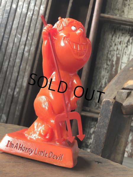 画像7: 70s Vintage Message Doll Red Devil " I'm a Horny Little Devil " (R562)  (7)