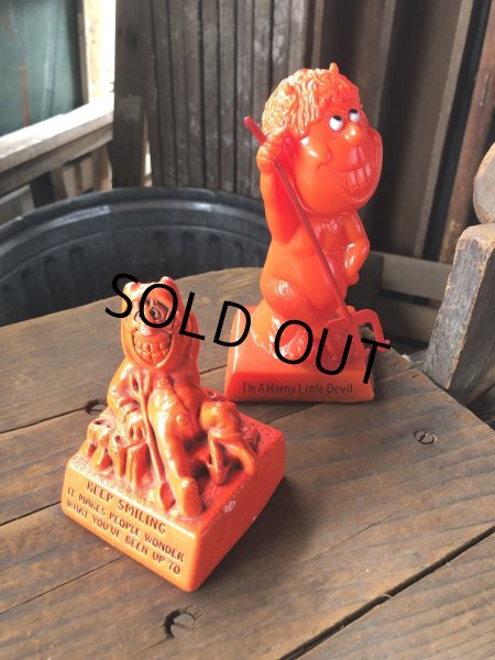 画像15: 70s Vintage Message Doll Red Devil " I'm a Horny Little Devil " (R562)  (15)