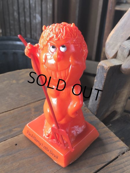 画像2: 70s Vintage Message Doll Red Devil " I'm a Horny Little Devil " (R562)  (2)
