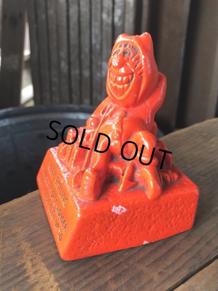 画像7: 60s Vintage Message Doll Red Devil " Keep Smiling " (R561)  (7)