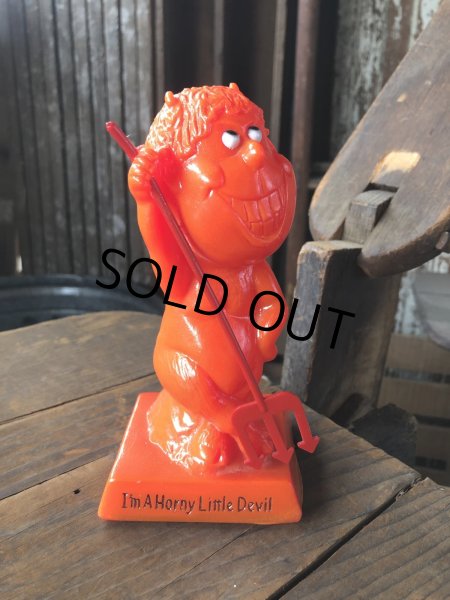 画像1: 70s Vintage Message Doll Red Devil " I'm a Horny Little Devil " (R562)  (1)