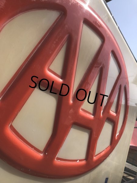 画像5: Vintage AAA Approved Advertising Store Display Lighted Sign Huge! Double-sided! (R563)  (5)