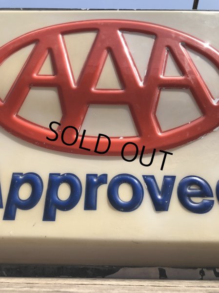 画像4: Vintage AAA Approved Advertising Store Display Lighted Sign Huge! Double-sided! (R563)  (4)
