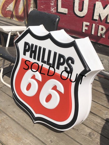 画像3: Vintage Original Phillips 66 Gas Station Lighted Logo Sign (R564)  (3)