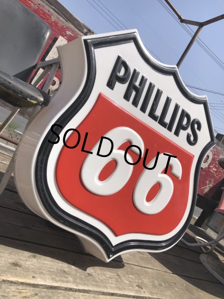 画像2: Vintage Original Phillips 66 Gas Station Lighted Logo Sign (R564)  (2)