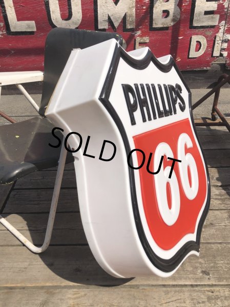 画像13: Vintage Original Phillips 66 Gas Station Lighted Logo Sign (R564)  (13)