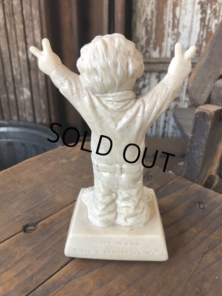 画像3: Vintage R&W BERRIES Co " PEACE " Hippie Grinning Figurine Message Doll (R567)  (3)