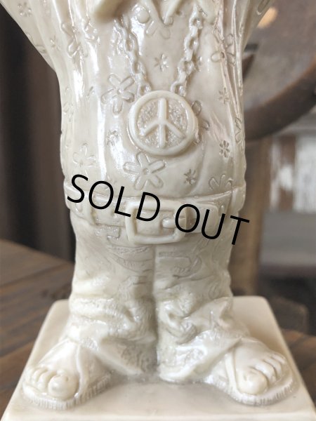 画像6: Vintage R&W BERRIES Co " PEACE " Hippie Grinning Figurine Message Doll (R567)  (6)