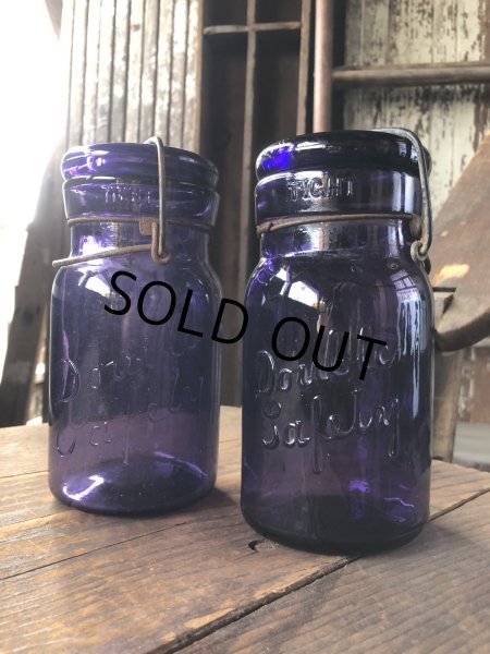 画像7: 10s Era Antique Purple Glass Jar (R572) (7)
