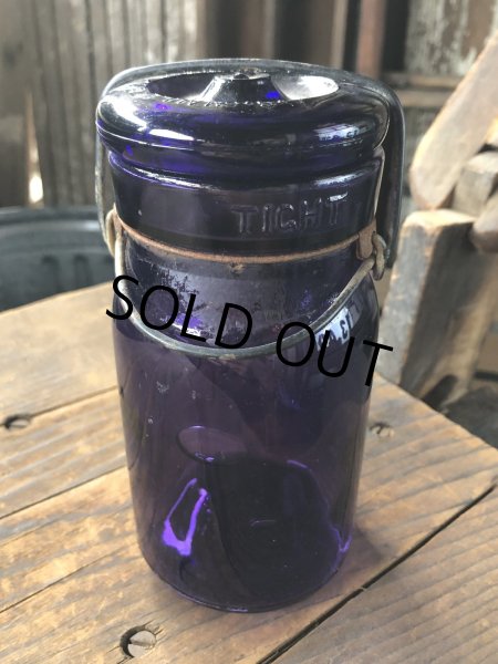 画像2: 10s Era Antique Purple Glass Jar (R572) (2)