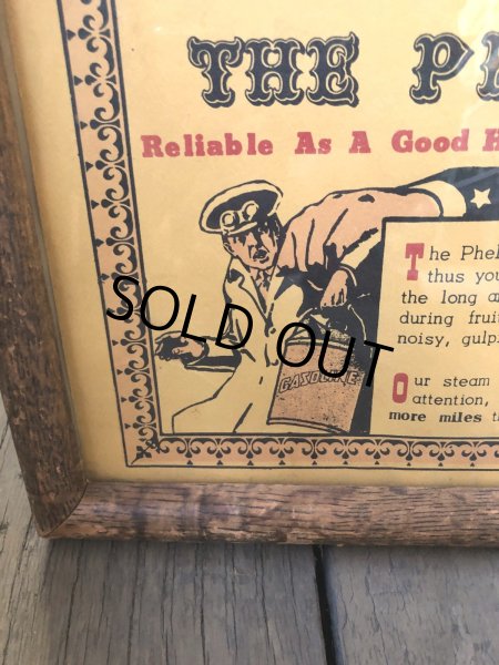画像2: Vintage The Phelps Car Advertising W/Frame (R576) (2)