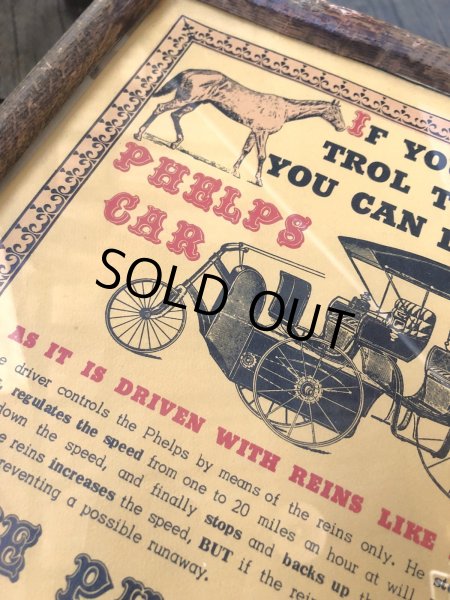 画像3: Vintage The Phelps Car Advertising W/Frame (R576) (3)