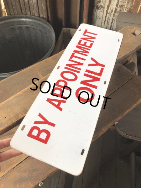 画像2: Vintage Sign BY APPOINTMENT ONLY (R574) (2)