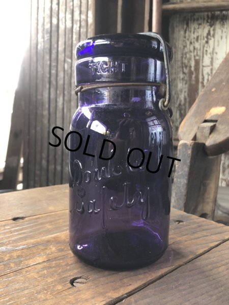 画像1: 10s Era Antique Purple Glass Jar (R572) (1)