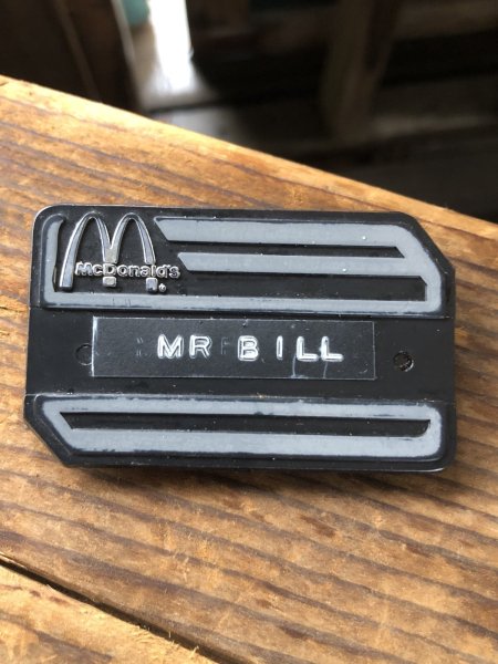 画像2: Vintage Fast Food Restaurant Employee Crew Name Tag Badge " McDonald's MR BILL "(R577) (2)