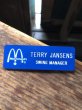 画像2: Vintage Fast Food Restaurant Employee Crew Name Tag Badge " McDonald's SWING MANAGER "(R574) (2)