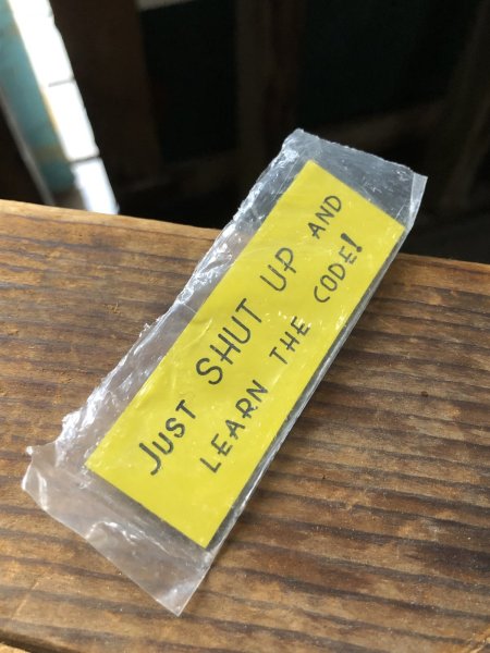 画像3: Vintage Fast Food Restaurant Employee Crew Name Tag Badge " JUST SHUT UP and ... "(R568) (3)