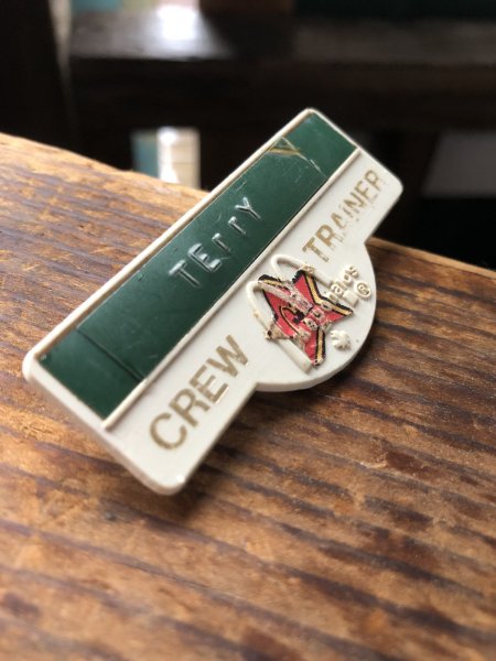 画像3: Vintage Fast Food Restaurant Employee Crew Name Tag Badge " McDonald's CREW TRAINER TerrY "(R573) (3)