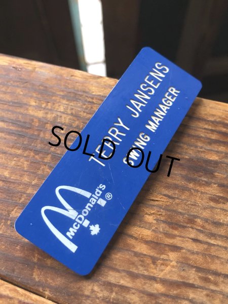 画像3: Vintage Fast Food Restaurant Employee Crew Name Tag Badge " McDonald's SWING MANAGER "(R574) (3)