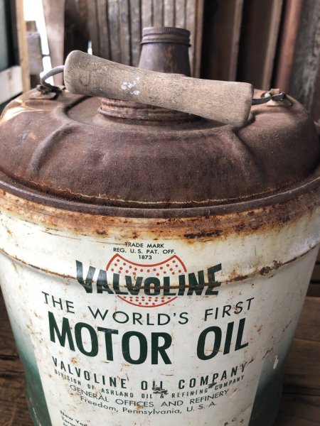 画像9: Vintage Motor Gas Oil 5 Gallon Can VALVOLINE (R586)  (9)
