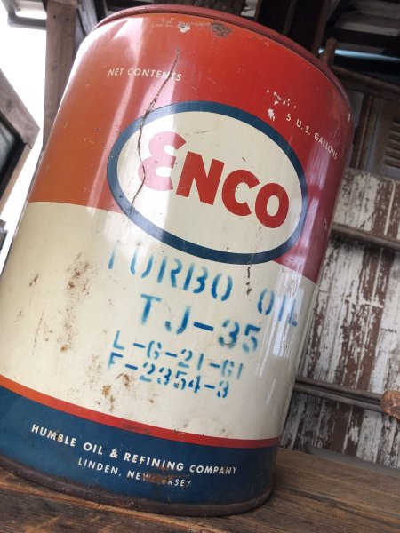 画像8: Vintage Motor Gas Oil 5 Gallon Can ENCO (R584)  (8)