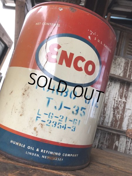 画像8: Vintage Motor Gas Oil 5 Gallon Can ENCO (R584)  (8)