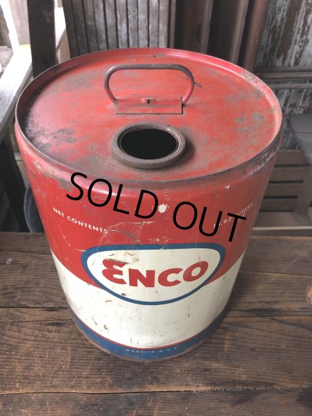 画像4: Vintage Motor Gas Oil 5 Gallon Can ENCO (R584)  (4)