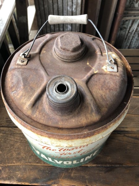 画像2: Vintage Motor Gas Oil 5 Gallon Can VALVOLINE (R586)  (2)