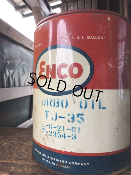 画像2: Vintage Motor Gas Oil 5 Gallon Can ENCO (R584)  (2)