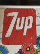 画像15: Vintage 7UP Soda Peter Max Floral Cardboard Store Sign w/Frame (R609) (15)